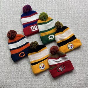 Lot x 6 Bud light Beer NFL Football Beanie Hat Toque Sports Collector Team
